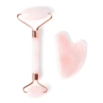 Rožinio kvarco Gua Sha masažuoklis