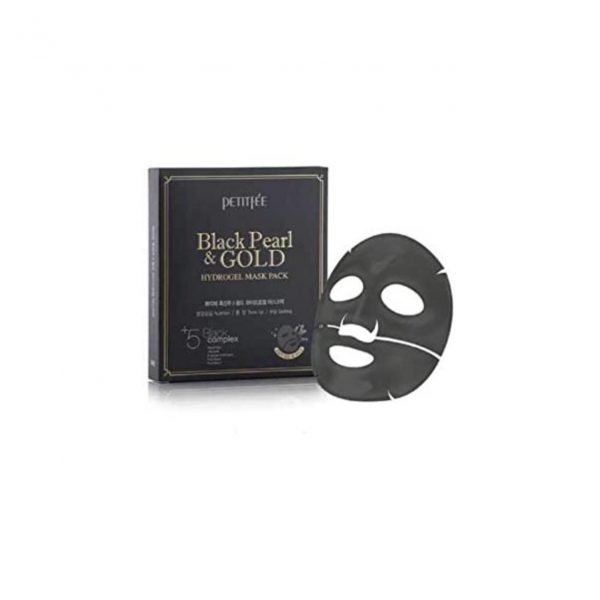 Petitfee Black Pearl & Gold Hydrogel Mask Pack hidrogelinė veido kaukė su juodaisiais perlais ir auksu 32 g