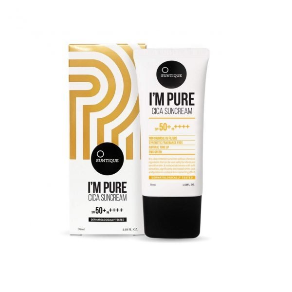 Suntique I'm pure cica suncream apsauga nuo saulės jautriai odai su SPF 50 + / PA ++++ 50 ml