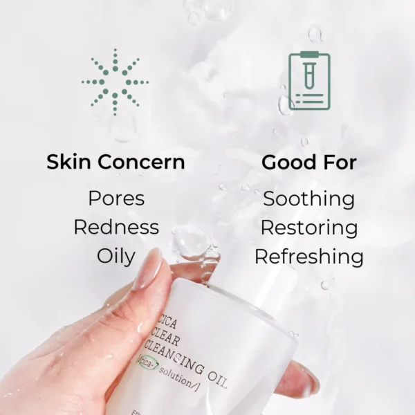 COSRX Pure Fit Cica Clear Cleansing Oil valomasis veido aliejus su azijine centele 200 ml - Image 2