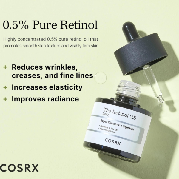 COSRX The Retinol 0.5 Oil veido aliejus su retinoliu 20 ml