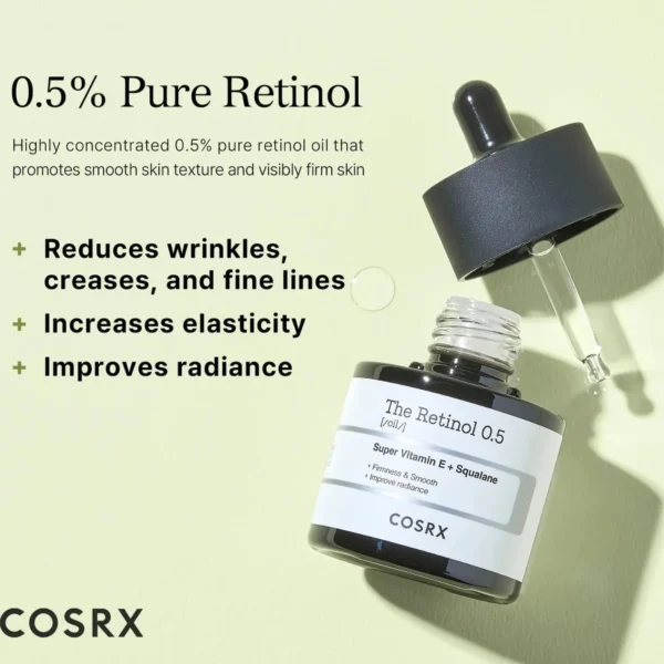 COSRX The Retinol 0.5 Oil veido aliejus su retinoliu 20 ml - Image 3