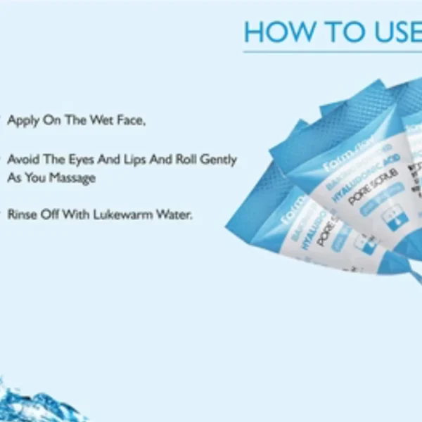 Farmstay Baking Powder Hyaluronic Acid Power Scrub veido šveitiklis 7g - Image 3