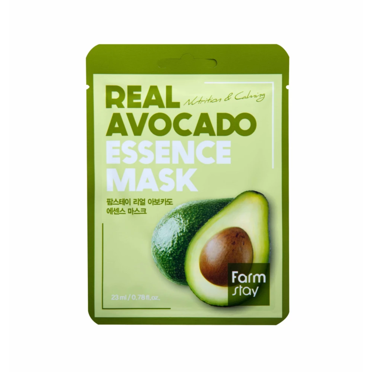 FARMSTAY REAL AVOCADO ESSENCE MASK lakštinė veido kaukė, 23ml FARMSTAY REAL AVOCADO ESSENCE MASK lakštinė veido kaukė, 23ml - Image 1