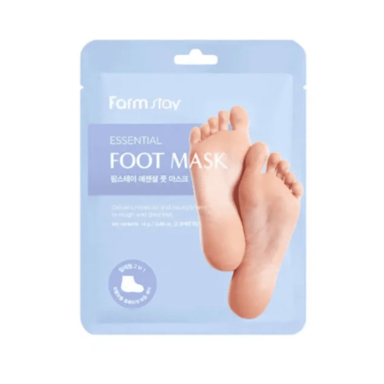 farmstay-essential-foot-mask-pedu-kauke-2-1 FARMSTAY ESSENTIAL FOOT MASK pėdų kaukė, 2*14g - Image 1