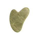 PUREDERM Veido masažuoklis-grandiklis "Gua sha", žalias nefritas, 8 x 5 x 0,45 cm, 1 vnt.