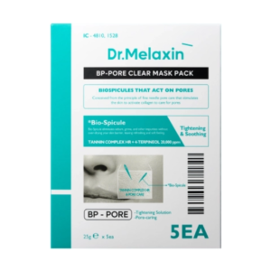 Dr.Melaxin BP Pore Clear Mask Pack - valančių lakštinių veido kaukų rinkinys - 5x25g