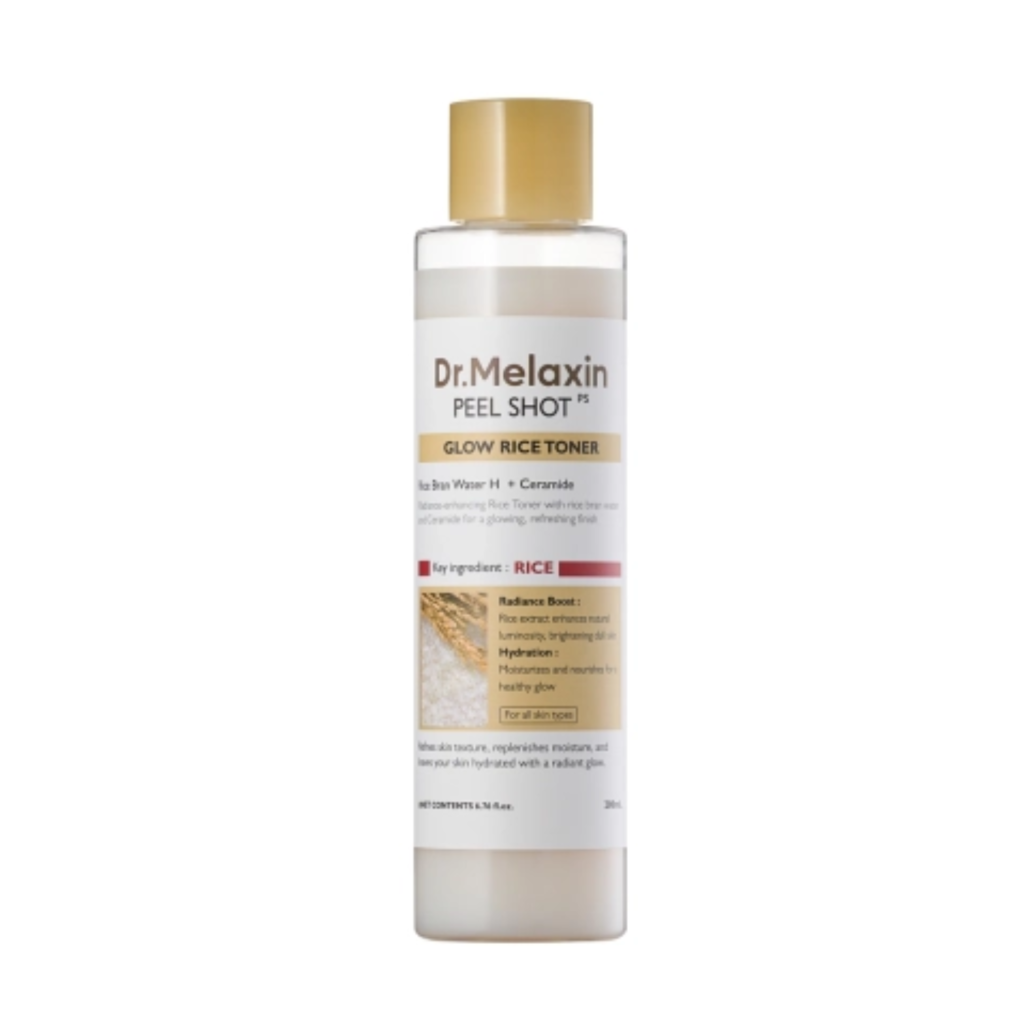 Dr.Melaxin Peel Shot Glow White Rice Toner - skaistinantis tonikas su ryžių sėlenų vandeniu - 200ml