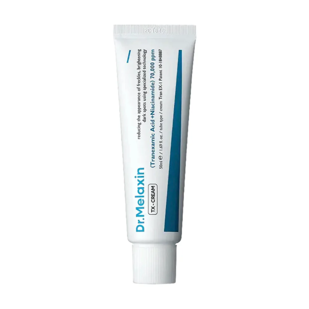 Dr.Melaxin TX CREAM, 50ml - atkuriamasis kremas su traneksamine rūgštimi, skirtas tolygesniam odos tonui ir natūraliam švytėjimui