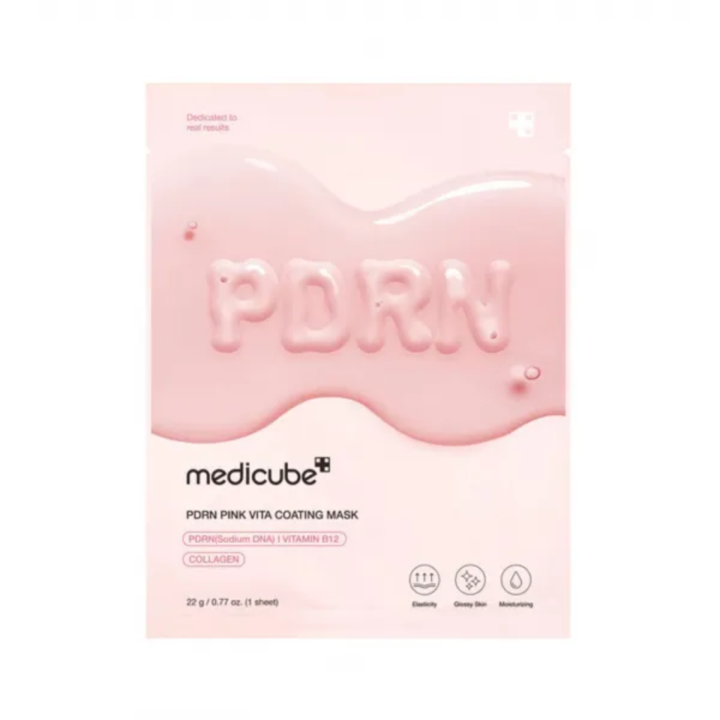 Medicube - PDRN Pink Vita Coating Mask - lakštinė veido kaukė, 22g